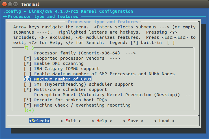 CONFIG_NR_CPUS